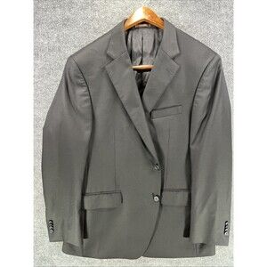 Peter Millar 44R Black 100% Virgin Wool Sport Coat Blazer Made in Canada